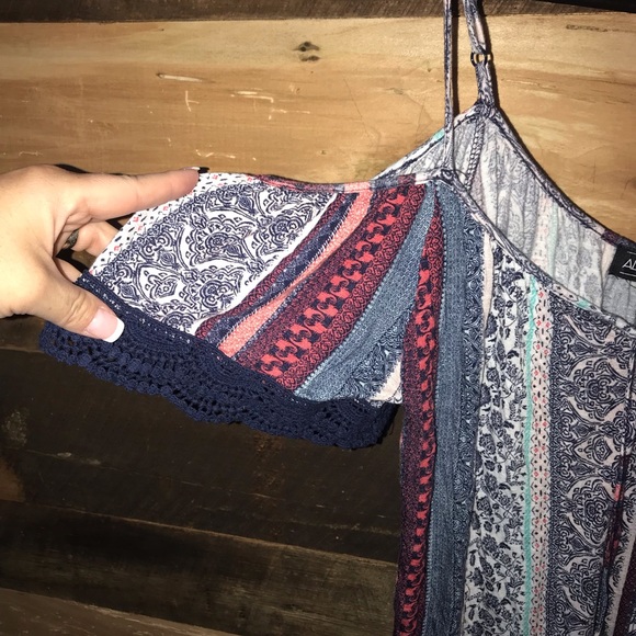 Cute cold shoulder multicolored top large - Picture 3 of 3